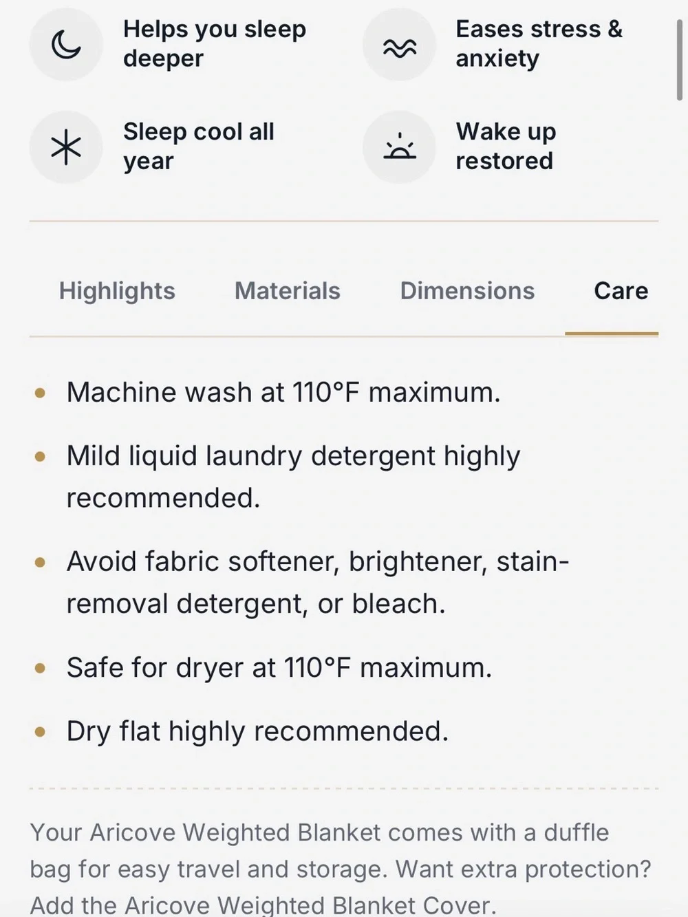 Aricove White Luxury Weighted Blanket Twin 8lb 48”x 72”
